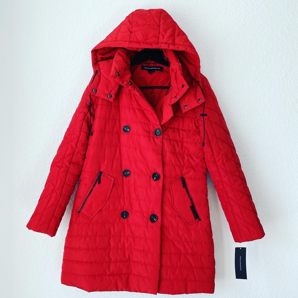 French Connection water repellent red coat